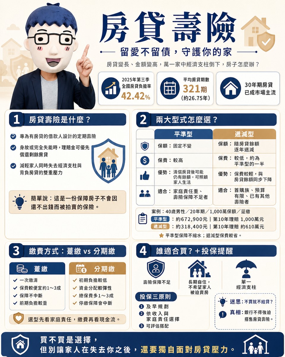 房貸壽險懶人包｜留愛不留債，守護你的家