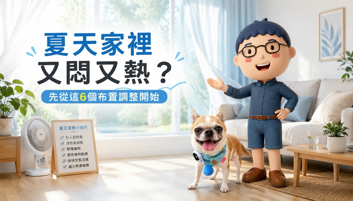 夏天家裡又悶又熱？先從這6個布置調整開始