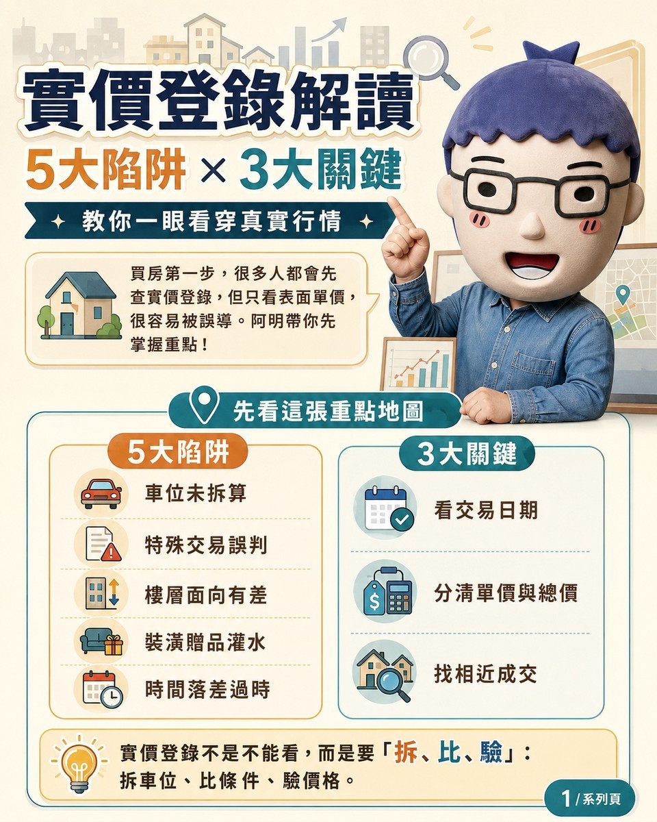 實價登錄解讀：5大陷阱與3大關鍵，教你一眼看穿真實行情