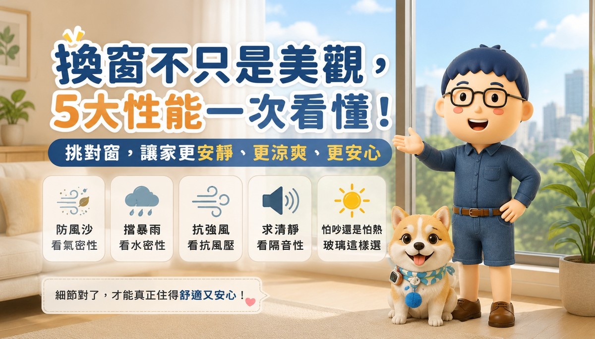 氣密窗怎麼挑？看懂 5 個重點，家裡更安靜、涼爽又安心