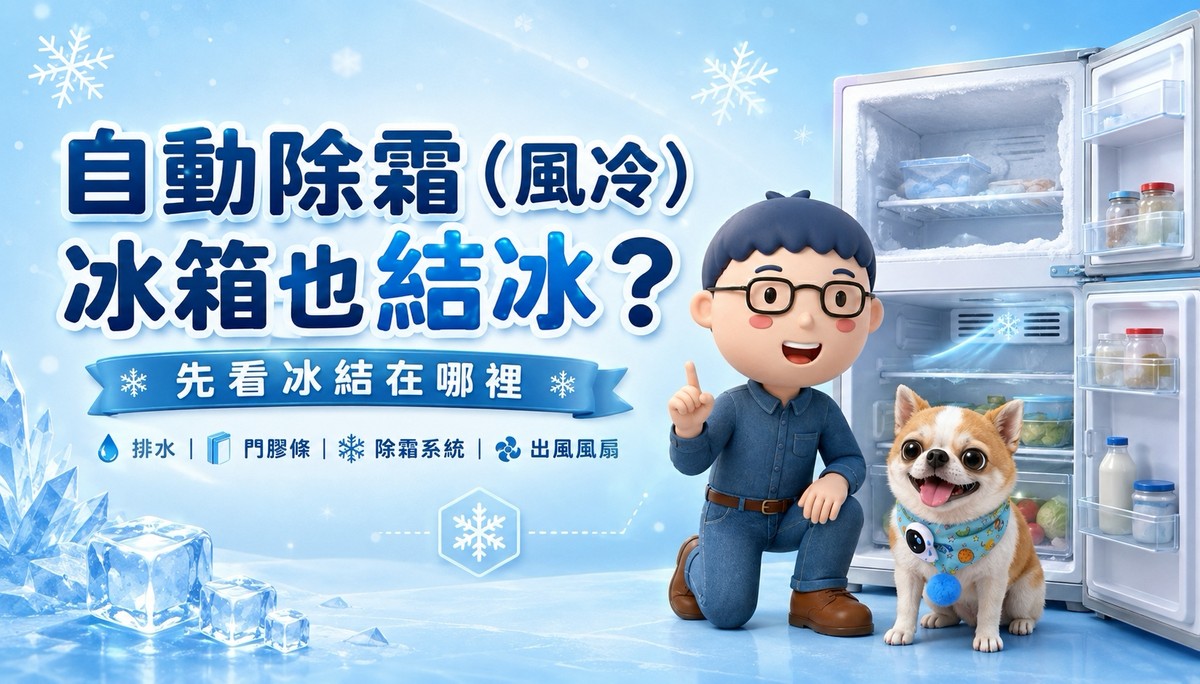 自動除霜（風冷）冰箱也會結冰？先看冰結在哪裡