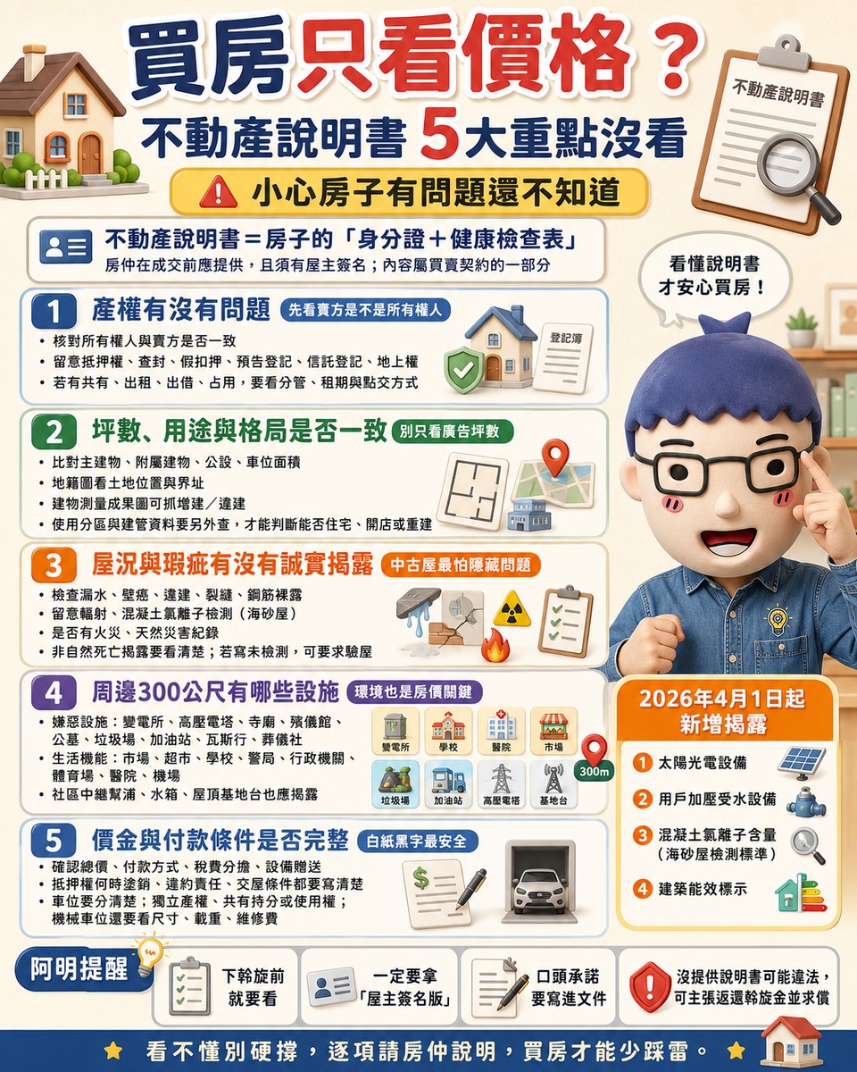 買房只看價格？「不動產說明書」5大重點沒看 小心房子有問題還不知道