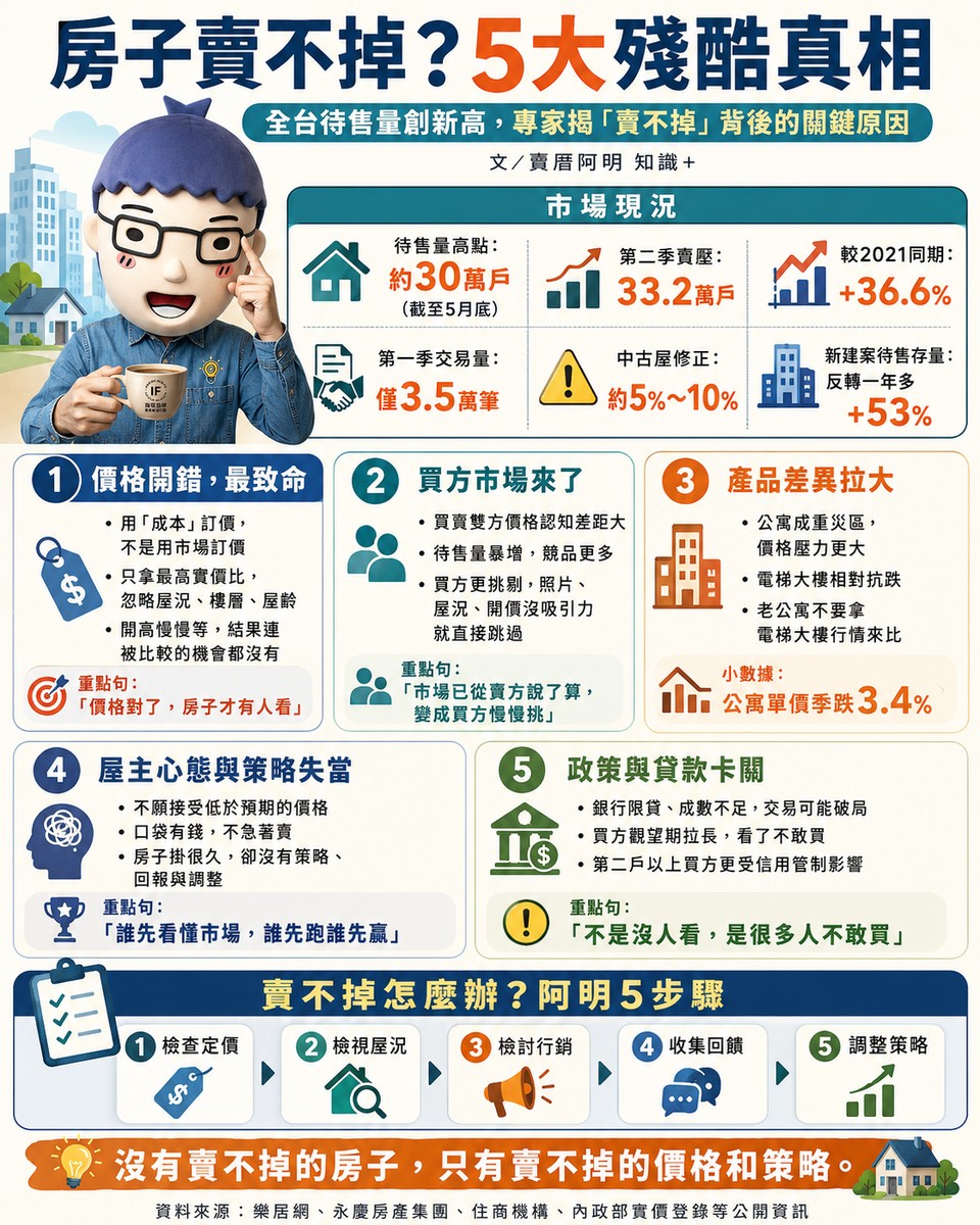 房子賣不掉？全台待售量創新高 專家揭「賣不掉」背後的5大殘酷真相