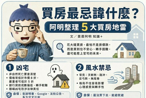 買房最忌諱什麼？凶宅、風水、惡鄰⋯⋯阿明幫你整理5大「買房地雷」