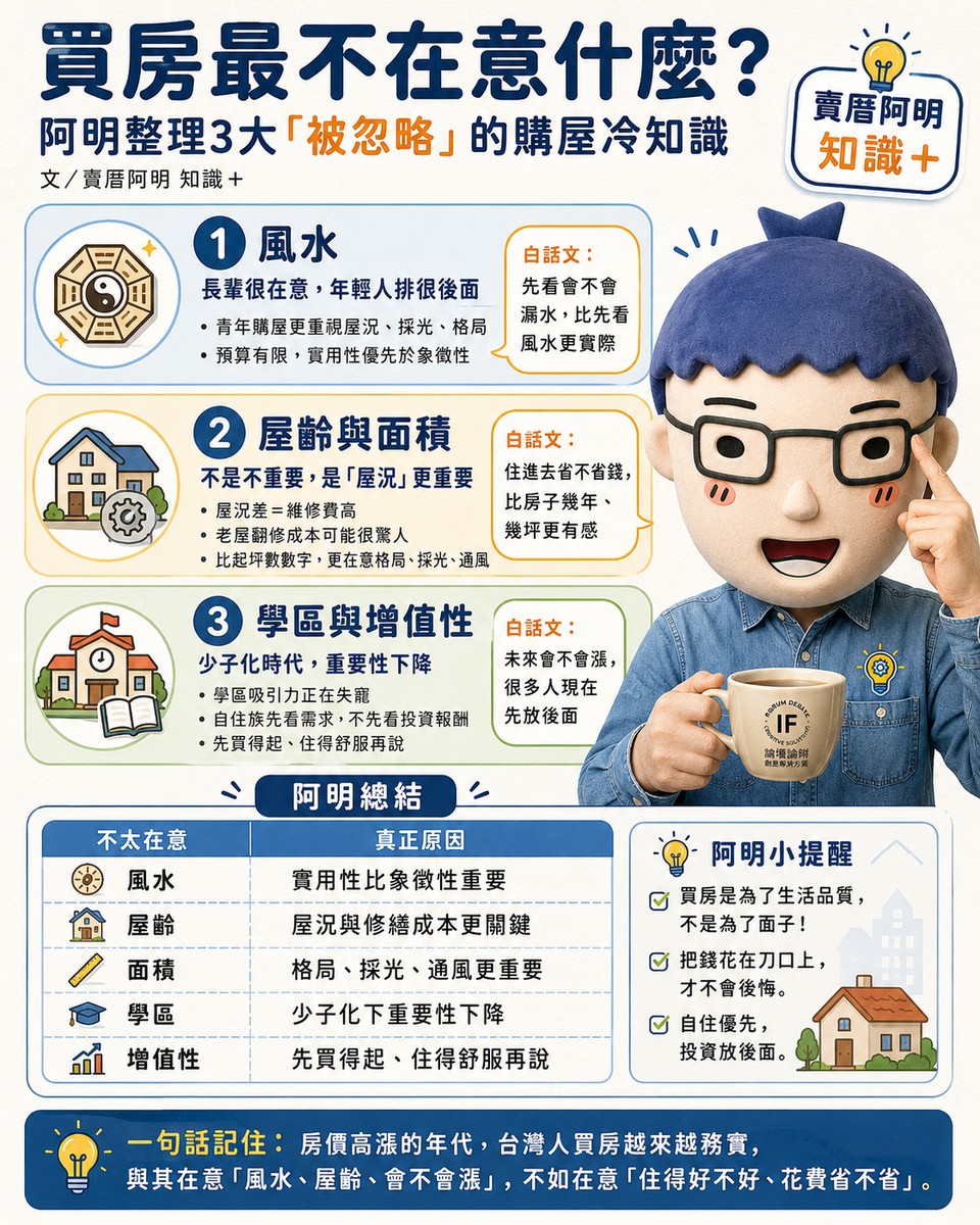 買房最不在意什麼？阿明幫你整理3大「被忽略」的購屋冷知識