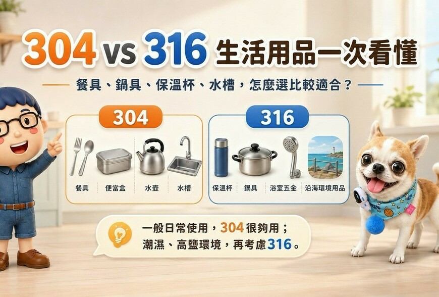 304跟316到底差在哪？生活中的不鏽鋼用品，一次看懂怎麼選