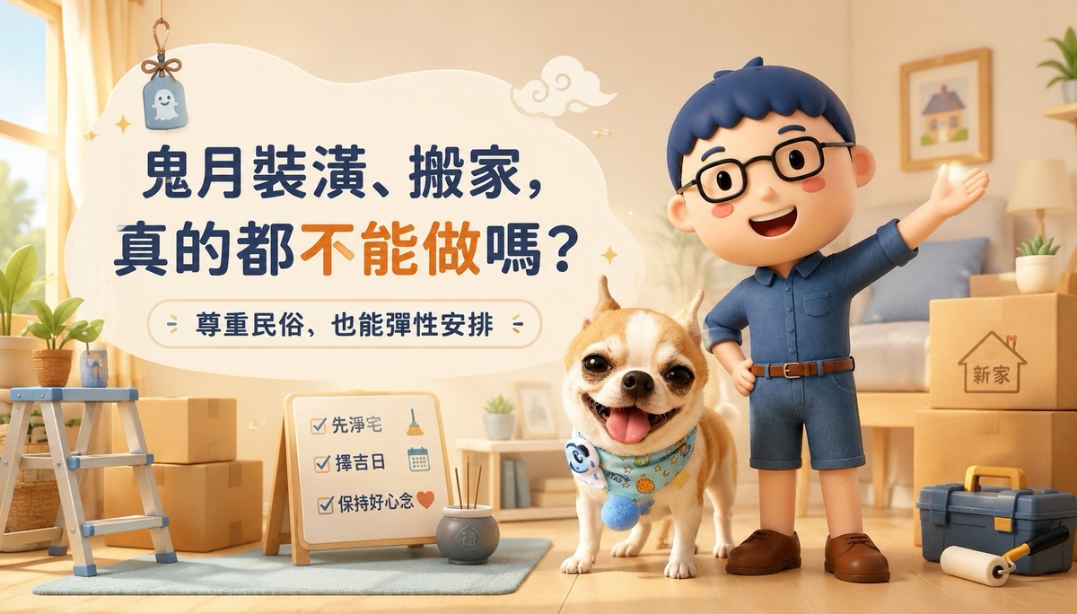 鬼月裝潢、搬家真的都不能做？4種常見情況，其實可以這樣安排