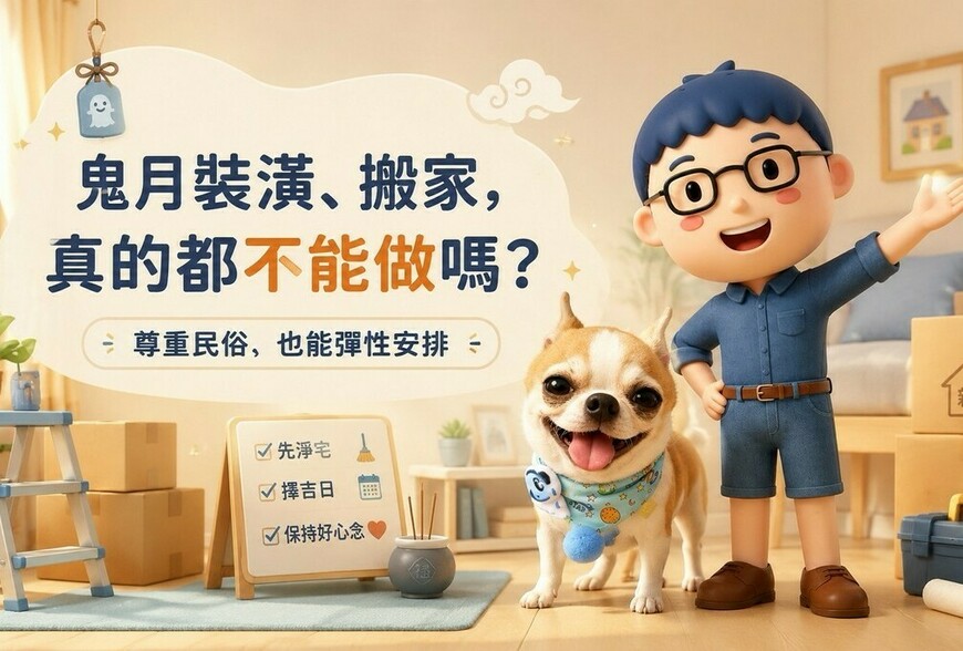 鬼月裝潢、搬家真的都不能做？4種常見情況，其實可以這樣安排