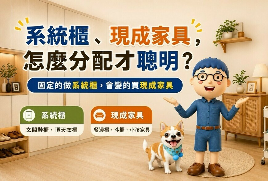 系統櫃不是做越多越好！哪些地方值得訂製、哪些買現成更實用？