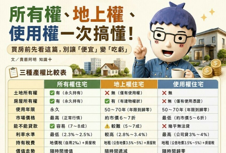 所有權、地上權、使用權一次搞懂！買房前先看這篇，別讓「便宜」變「吃虧」