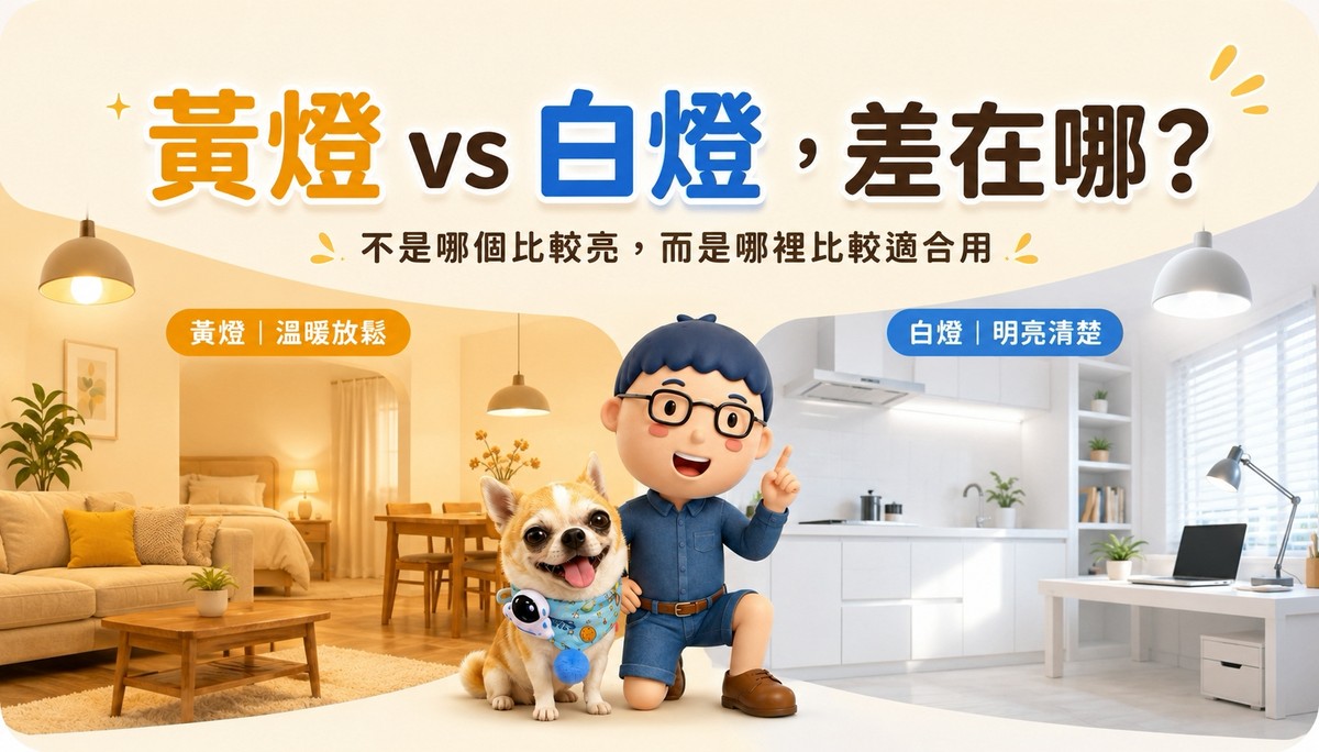 黃燈 vs 白燈差在哪？不是哪個比較亮，而是哪裡比較適合用