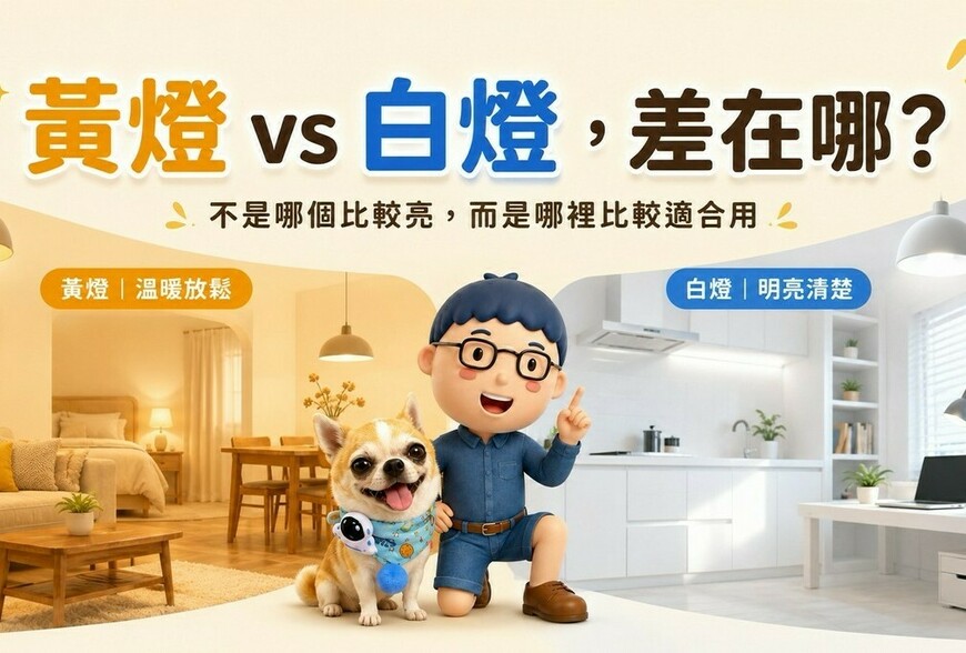 黃燈 vs 白燈差在哪？不是哪個比較亮，而是哪裡比較適合用