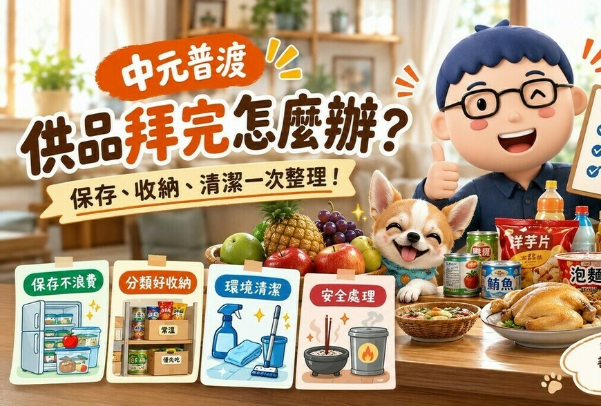 中元普渡供品拜完怎麼辦？保存、收納、清潔一次整理