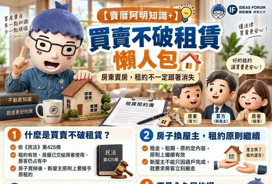 買賣不破租賃懶人包｜房東賣房　租約不一定跟著消失