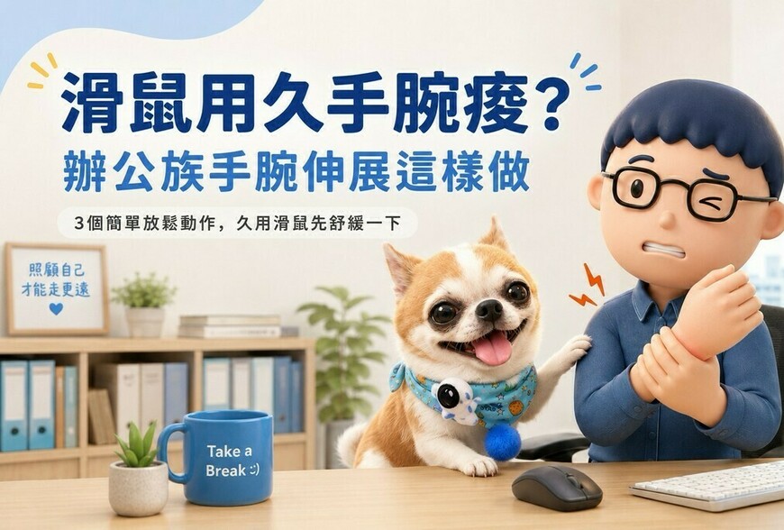 滑鼠用久手腕痠？辦公族3個手腕伸展＋4個使用習慣