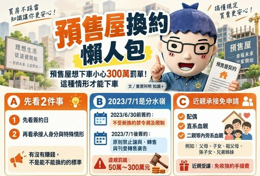 預售屋換約懶人包｜預售屋想下車小心300萬罰單！這種情形才能下車