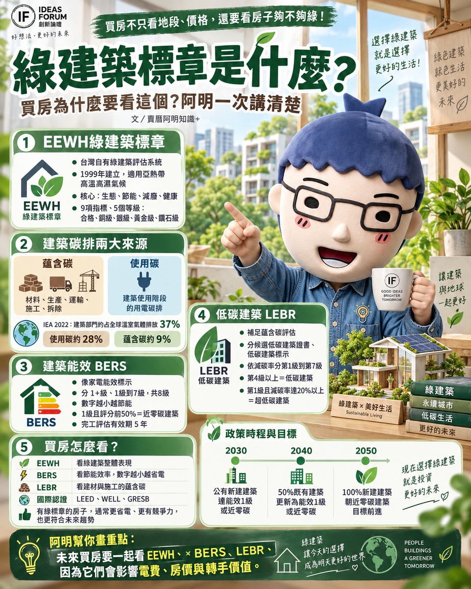 綠建築標章是什麼？買房為什麼要看這個？阿明一次講清楚｜賣厝阿明知識+