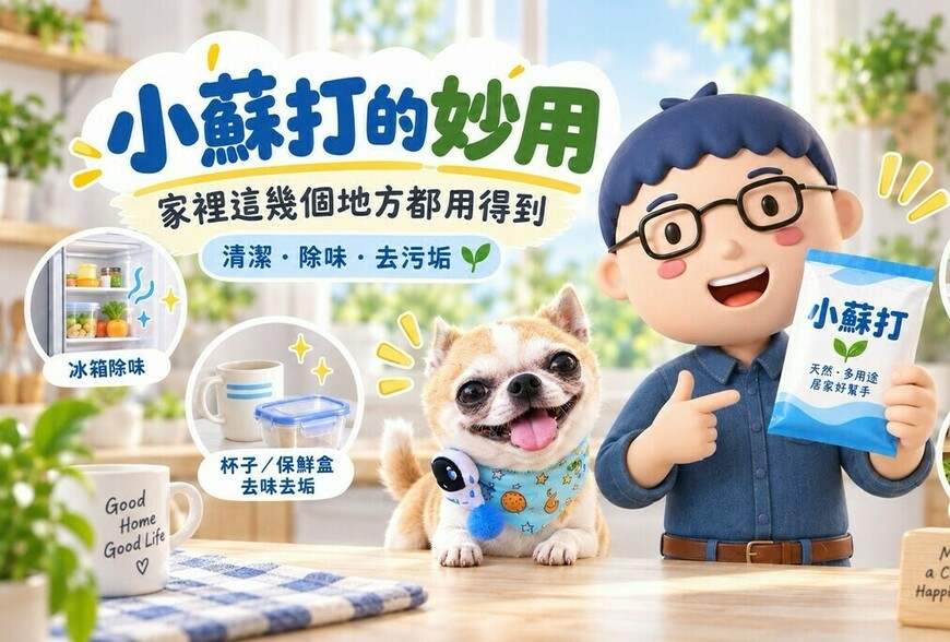 小蘇打的妙用｜家裡這幾個地方都用得到