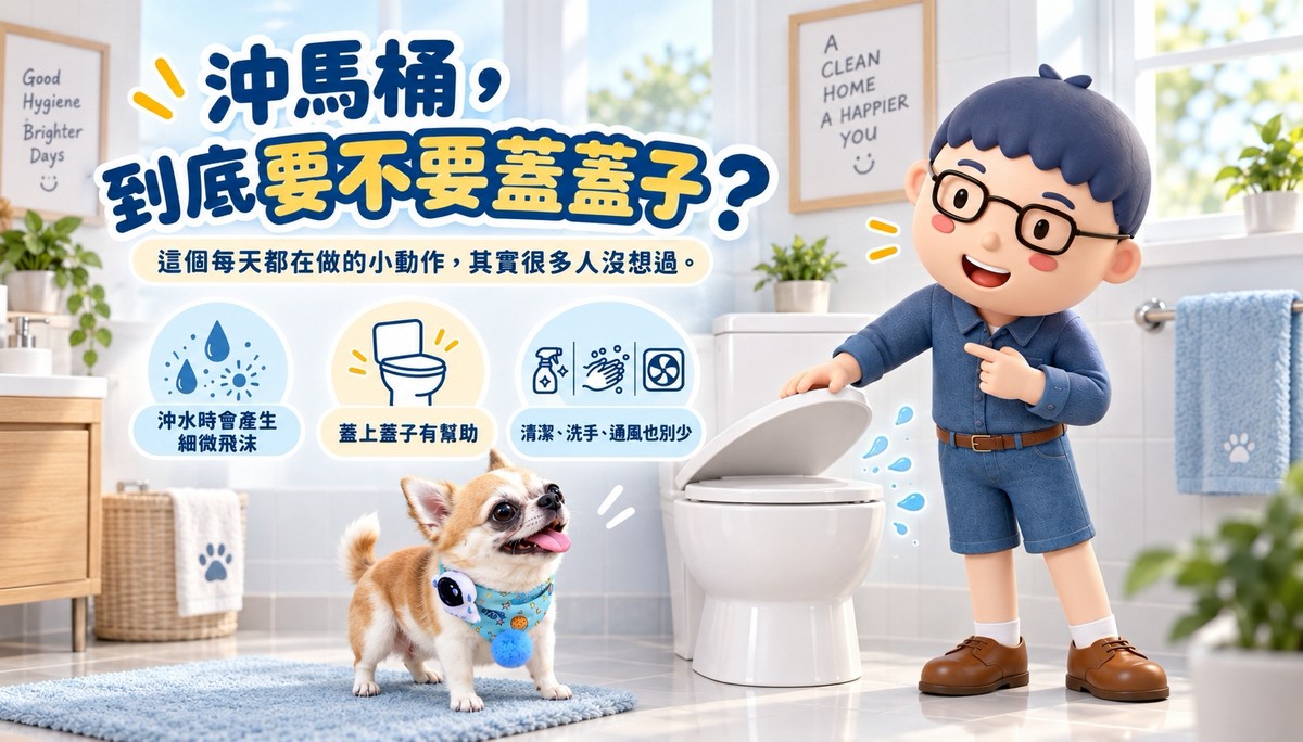 沖馬桶到底要不要蓋蓋子？這個每天都在做的小動作，真的有差嗎？