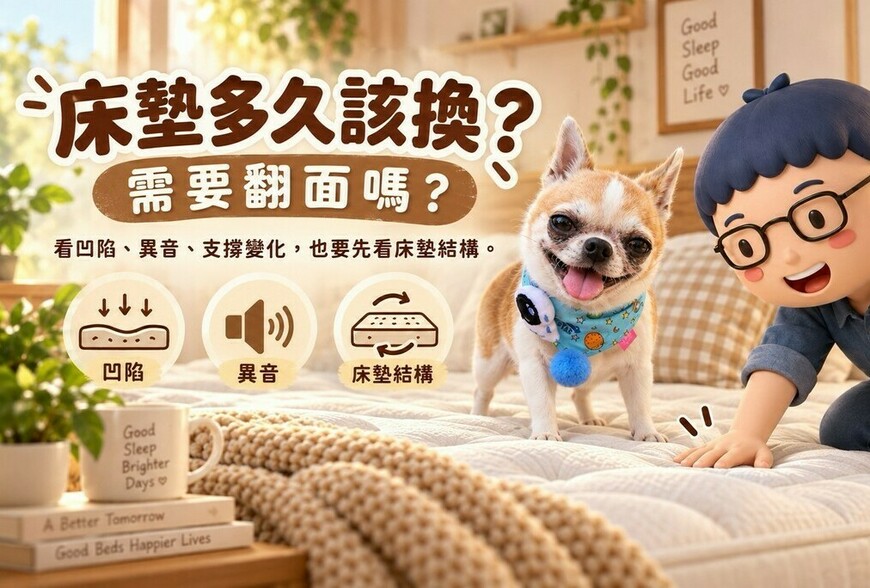 床墊多久該換？需要翻面嗎？一次搞懂床墊保養