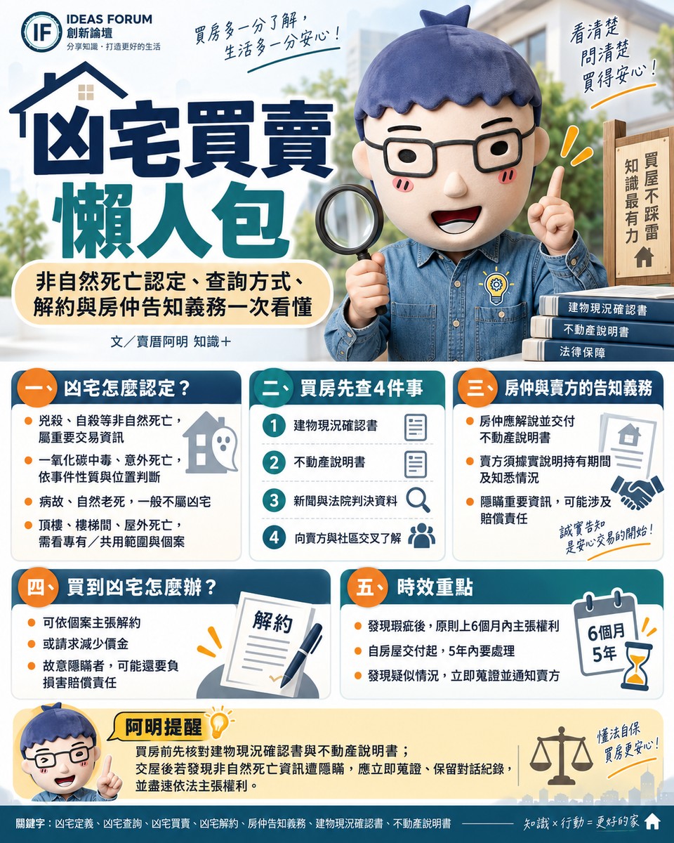 凶宅買賣｜非自然死亡認定、查詢方式、解約與房仲告知義務一次看懂