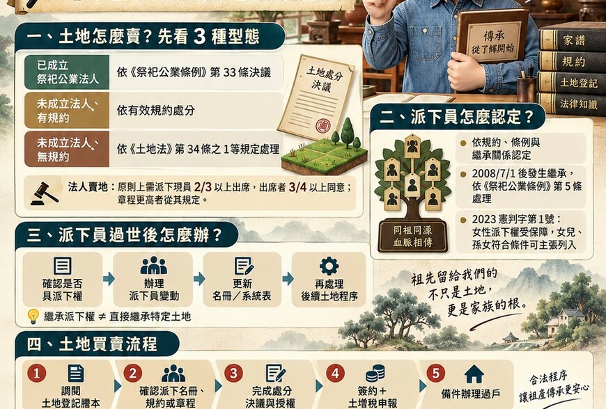 祭祀公業土地｜派下員資格、土地出售、繼承登記與常見糾紛一次看懂