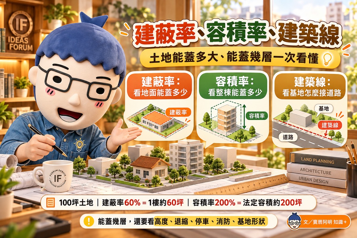 建蔽率、容積率、建築線｜土地能蓋多大、能蓋幾層一次看懂