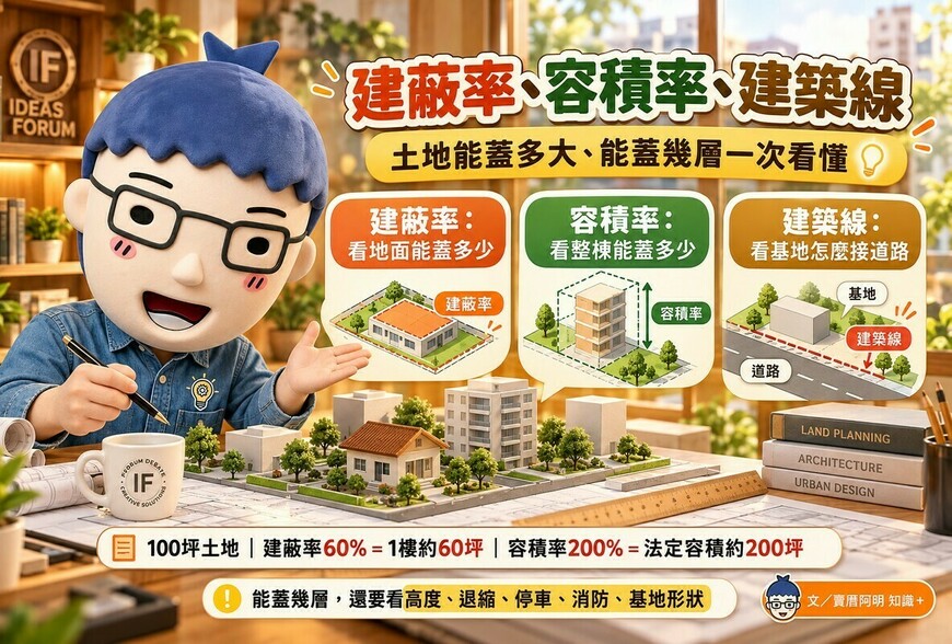 建蔽率、容積率、建築線｜土地能蓋多大、能蓋幾層一次看懂