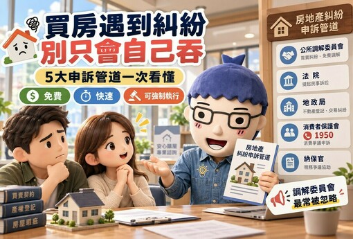 買房遇到糾紛不要「自己吞」！搞懂5大申訴管道 這條免費又有效 還能強制執行