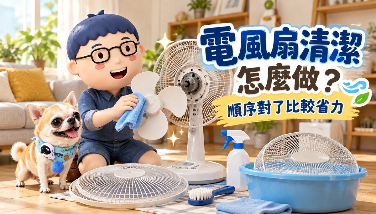如何有效清潔電風扇？順序對了，清得快也比較省力