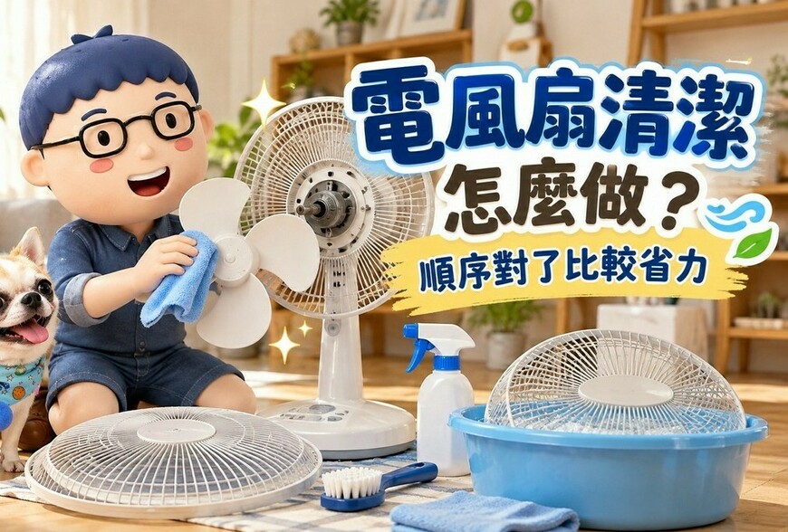 如何有效清潔電風扇？順序對了，清得快也比較省力