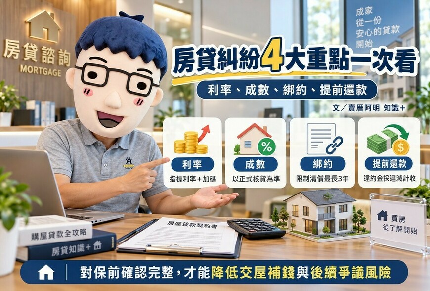 房貸糾紛｜利率、成數、綁約、提前還款4大重點一次看