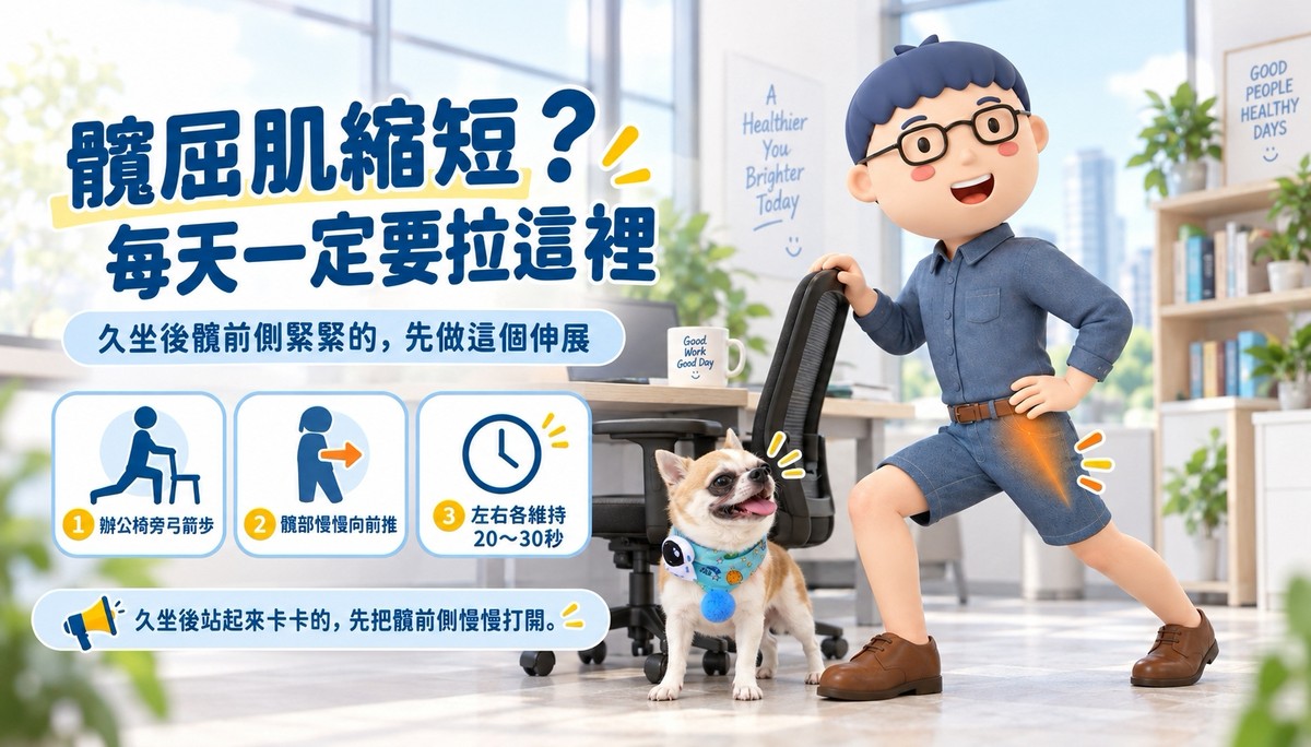 髖屈肌縮短？久坐族每天都該拉這裡