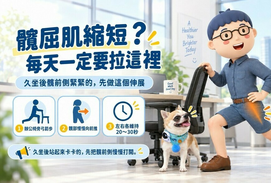 髖屈肌縮短？久坐族每天都該拉這裡