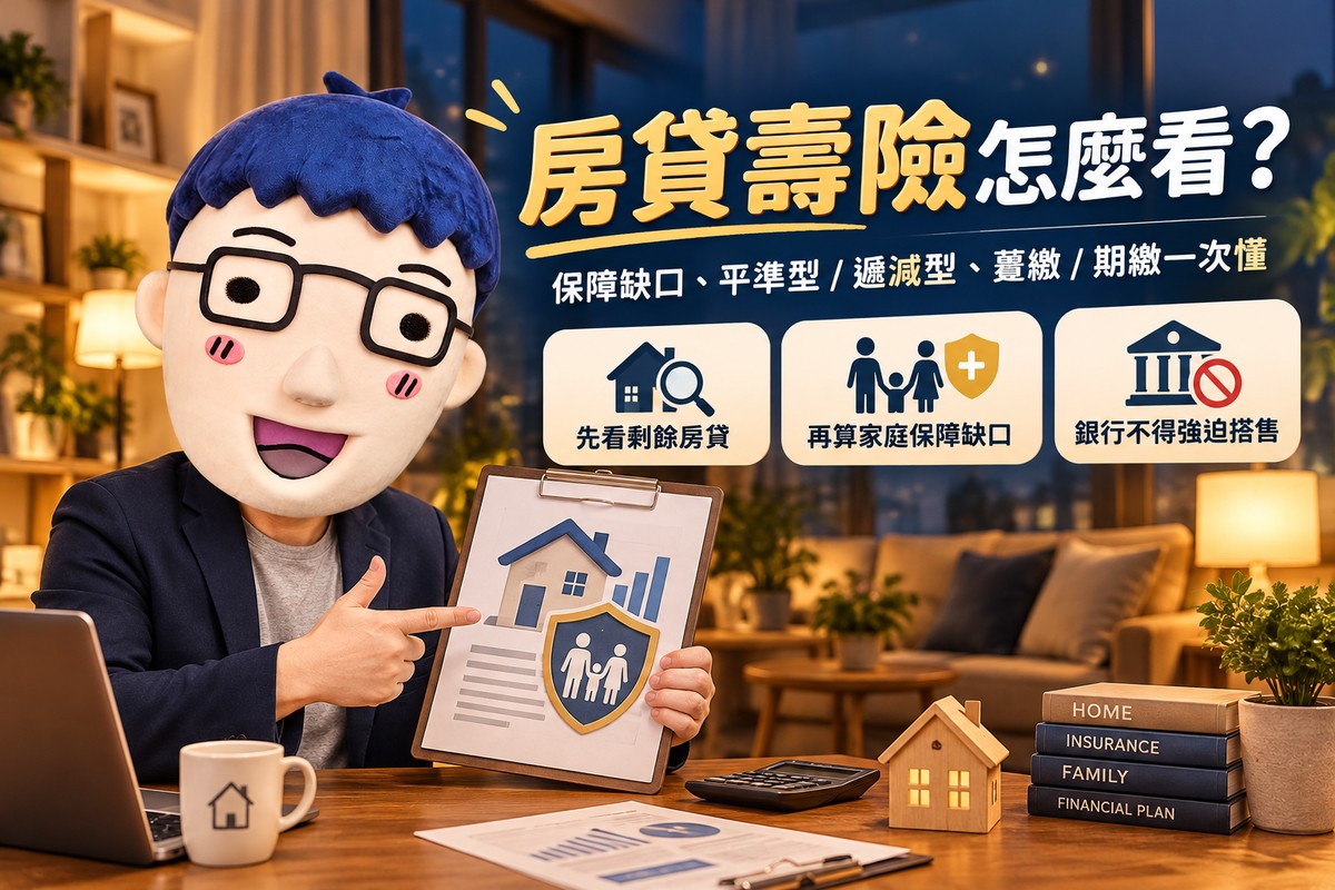 房貸壽險｜房貸還沒繳完發生意外　保障額度、一般壽險差異一次看