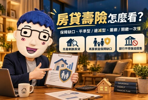 房貸壽險｜房貸還沒繳完發生意外　保障額度、一般壽險差異一次看