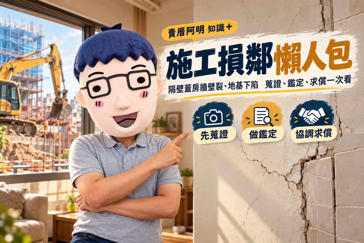 施工損鄰懶人包｜隔壁蓋房牆壁裂、地基下陷　蒐證、鑑定、求償一次看