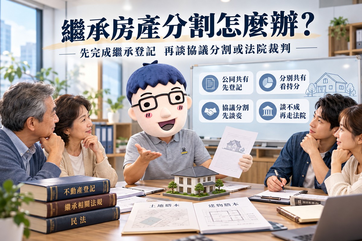 繼承房產分割｜公同共有、分別共有差在哪　協議分割、法院裁判與稅費一次看懂