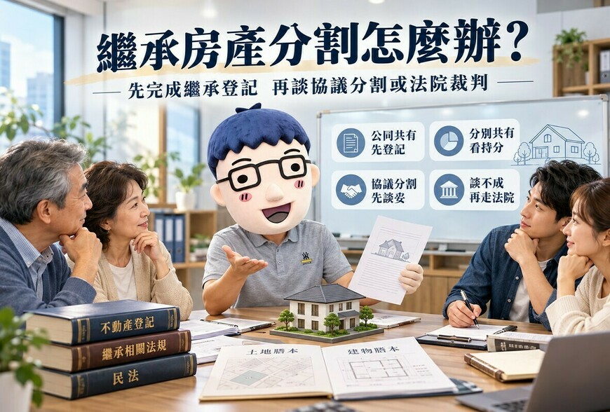 繼承房產分割｜公同共有、分別共有差在哪　協議分割、法院裁判與稅費一次看懂