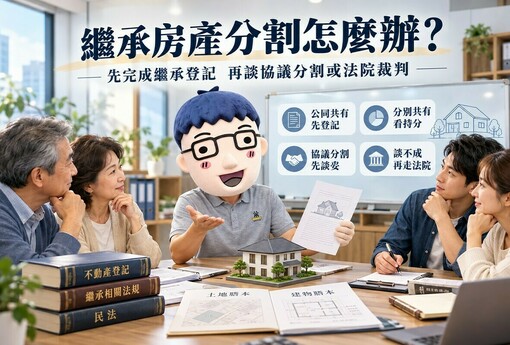 繼承房產分割｜公同共有、分別共有差在哪　協議分割、法院裁判與稅費一次看懂