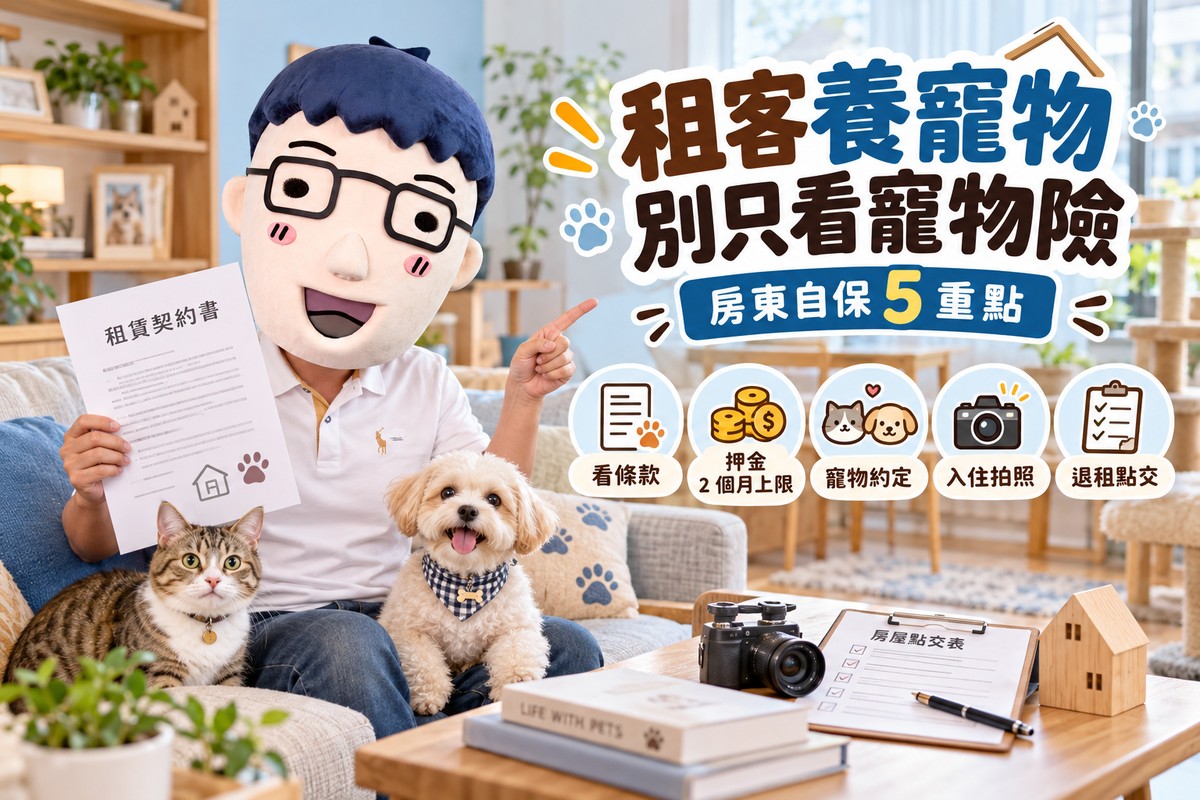 寵物險｜保障範圍、押金上限、寵物條款與點交5大重點  
