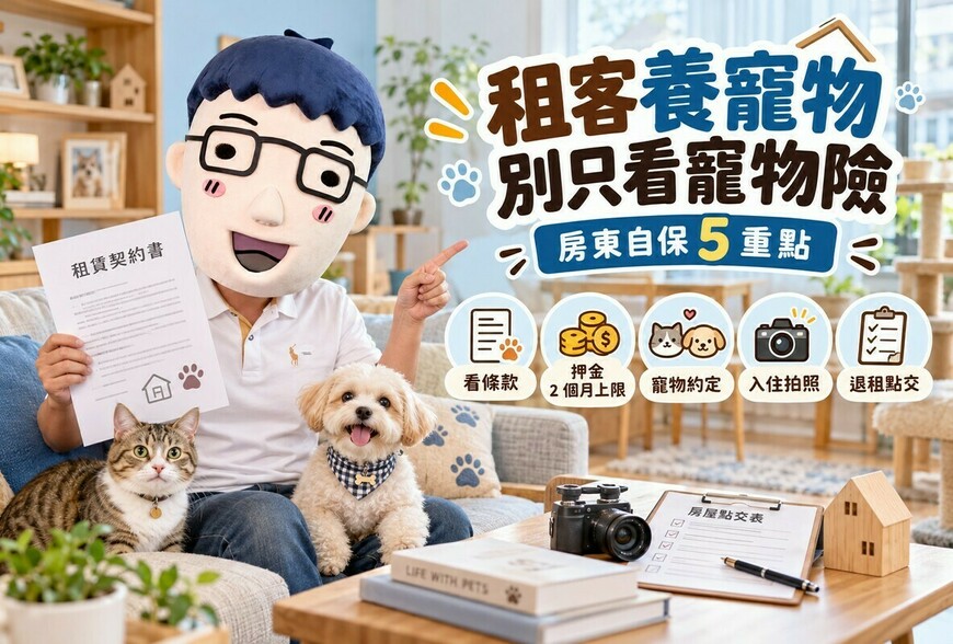 寵物險｜保障範圍、押金上限、寵物條款與點交5大重點  