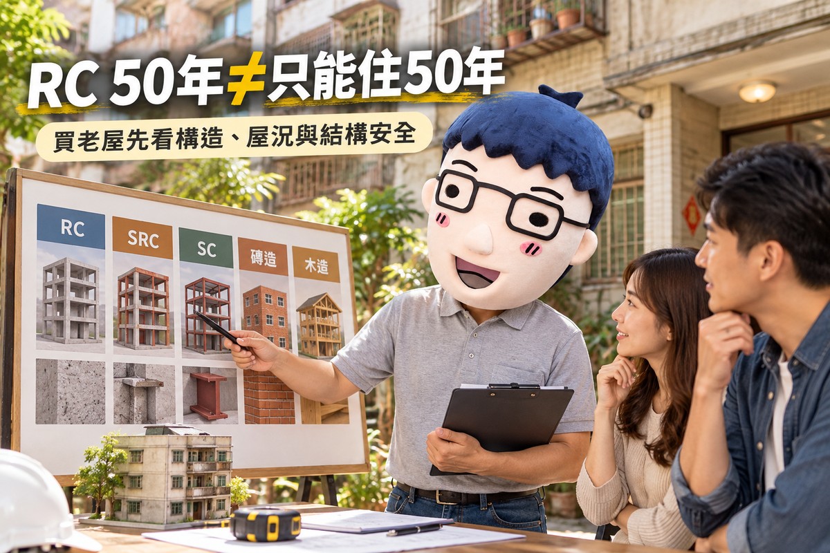RC房屋只能住50年？鋼骨、磚造、木造壽命差很大！建築物耐用年數與老屋安全一次看