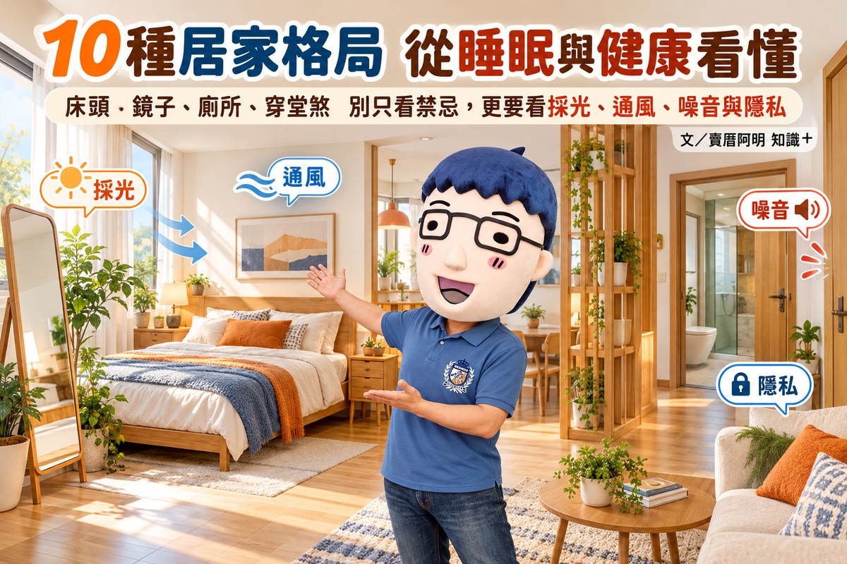 風水禁忌有科學根據？床頭、鏡子、廁所、穿堂煞　10種居家格局從睡眠與健康看懂