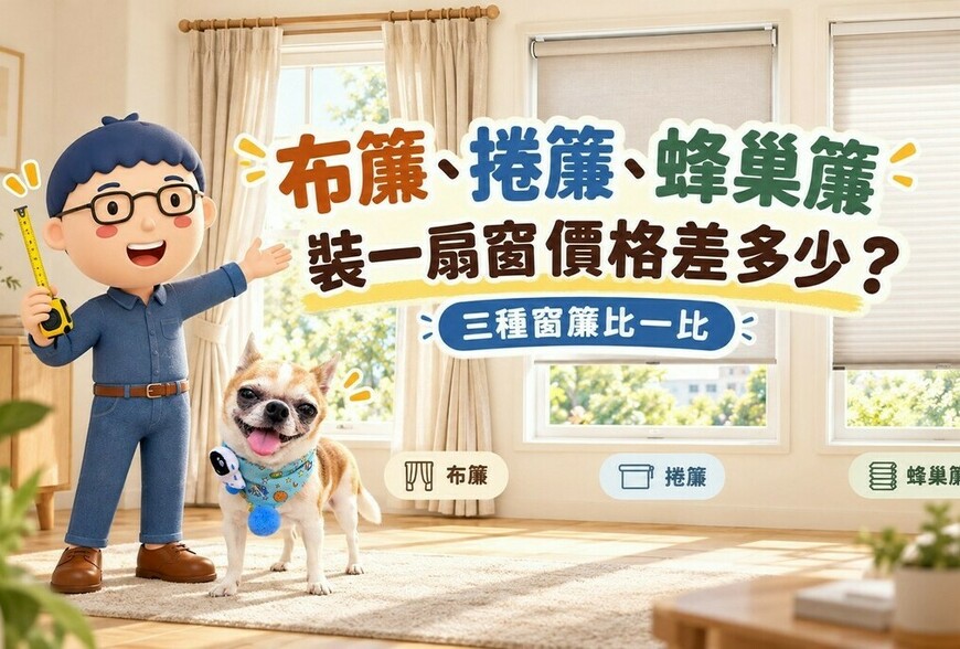 布簾、捲簾、蜂巢簾價格差多少？裝一扇窗要花多少錢，阿明帶你看懂窗簾行情