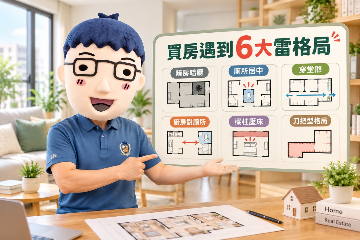 買房遇到6大「雷格局」！暗房、廁居中、穿堂煞都上榜　阿明揭裝潢難救格局缺陷