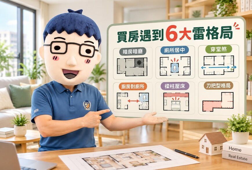 買房遇到6大「雷格局」！暗房、廁居中、穿堂煞都上榜　阿明揭裝潢難救格局缺陷