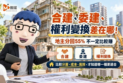 合建、委建、權利變換差在哪！地主分回55%不一定比較賺　阿明教你算分屋、成本與風險