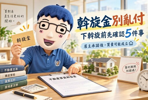 下斡旋前先確認5件事！屋主點頭買賣就成立？阿明：斡旋金別亂付