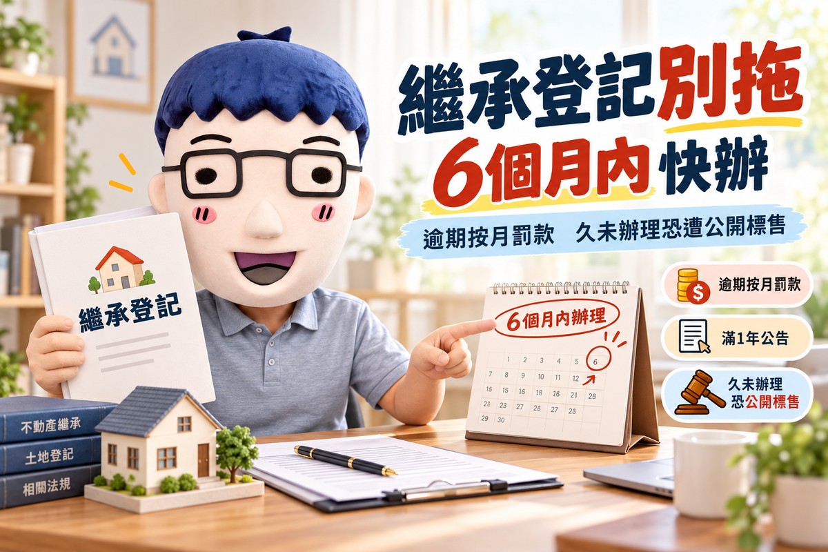長輩走了房子沒過戶？小心祖產被充公！繼承登記「6月大限」沒辦，按月罰款還可能被拍賣